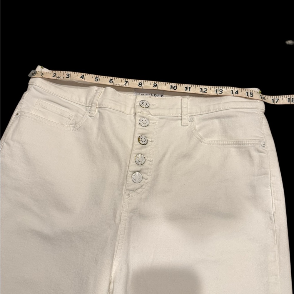 LOFT The Kick Crop Classic White Women's Jeans - Picture 6 of 7